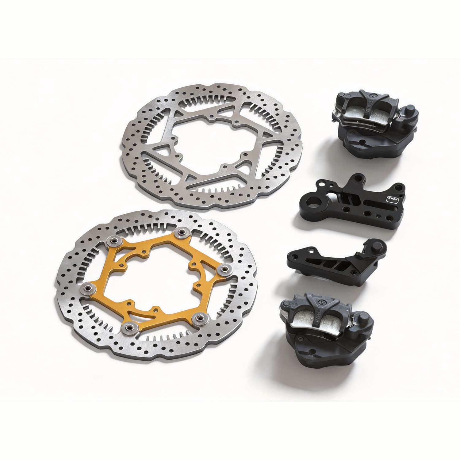 Front Rear Brake Caliper Bracket Kit - Ultra Bee Complete Brake Upgrade Kit
